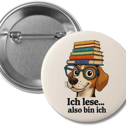 Ich lese, also bin ich – Ansteckbutton, Bild 1