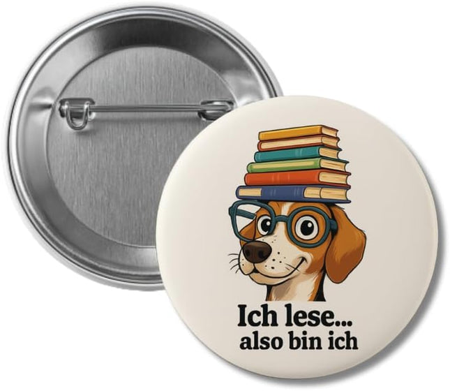 Ich lese, also bin ich – Ansteckbutton, Bild 1