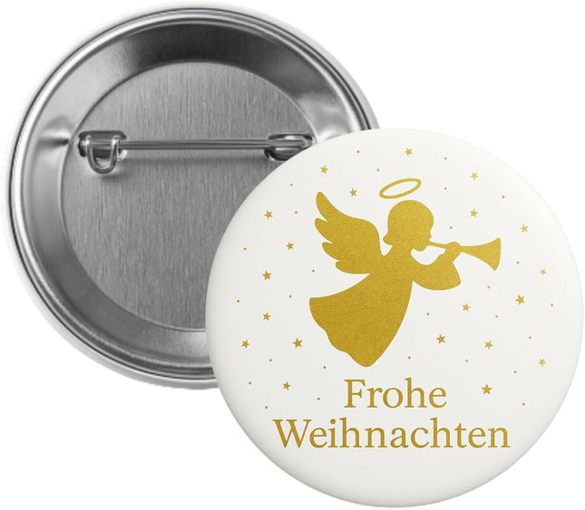 Goldener Weihnachtsengel – Ansteckbutton, Bild 1