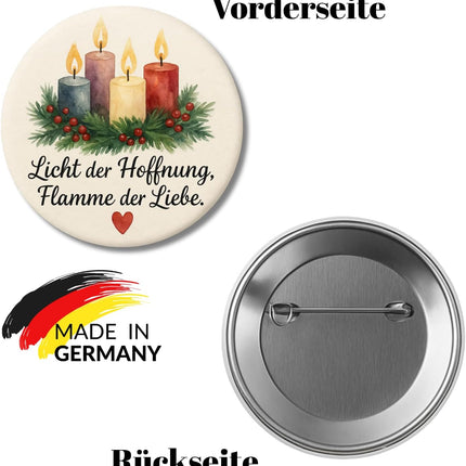 Licht der Hoffnung, Flamme der Liebe – Ansteckbutton, Bild 2