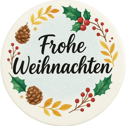 Frohe Weihnachten im Kranz – Zolavia Magnet, Bild 1