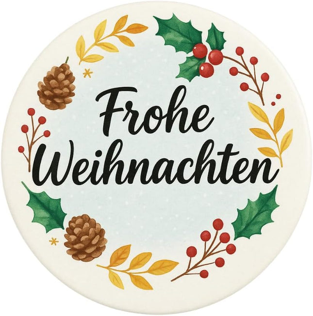 Frohe Weihnachten im Kranz – Zolavia Magnet, Bild 1