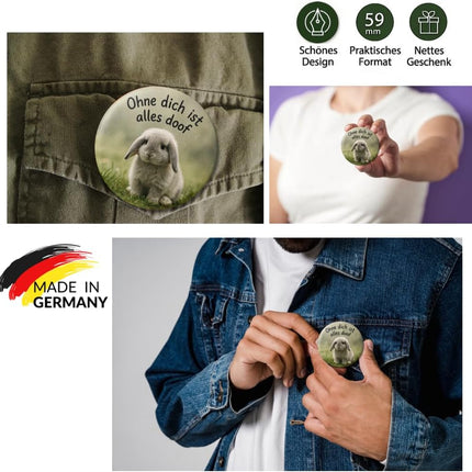 Ohne dich ist alles doof – Ansteckbutton, Bild 3