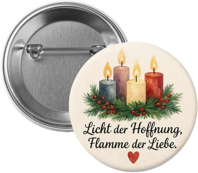 Licht der Hoffnung, Flamme der Liebe – Ansteckbutton, Bild 1