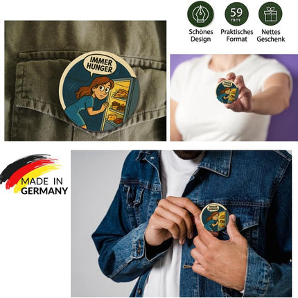 Immer Hunger – Ansteckbutton, Bild 3