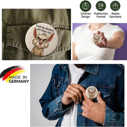 Du denkst, ich höre zu – Ansteckbutton, Bild 3